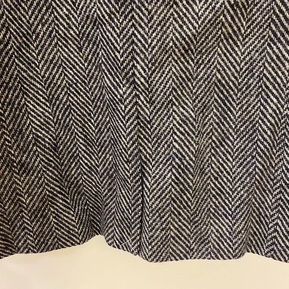 NEW J. CREW 00P 00 Petite Navy Donegal Topcoat In English Herringbone Wool - Picture 12 of 12